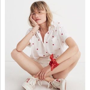 Madewell star embroidered courier shirt